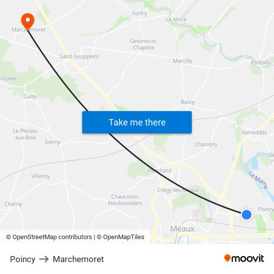 Poincy to Marchemoret map