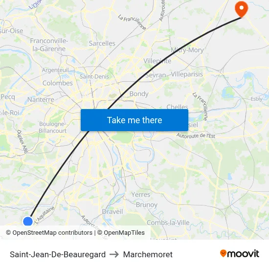 Saint-Jean-De-Beauregard to Marchemoret map