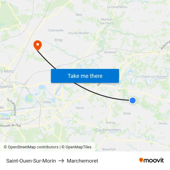 Saint-Ouen-Sur-Morin to Marchemoret map