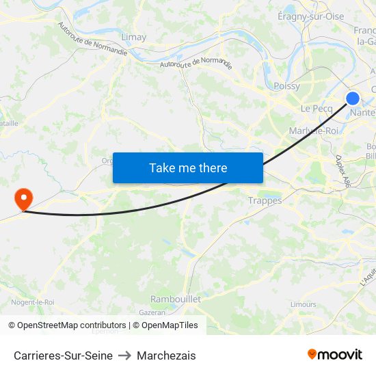 Carrieres-Sur-Seine to Marchezais map