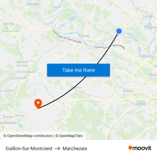 Gaillon-Sur-Montcient to Marchezais map
