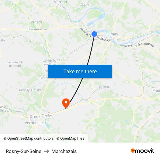 Rosny-Sur-Seine to Marchezais map