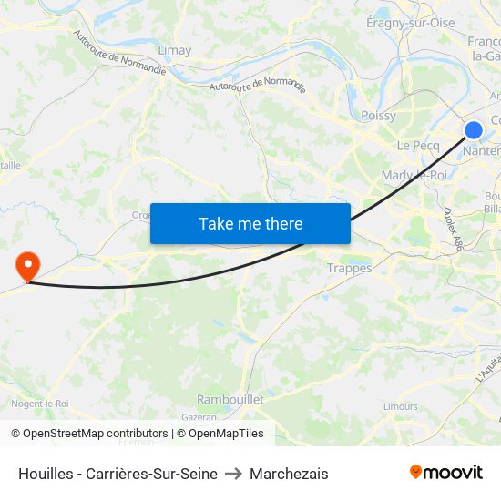 Houilles - Carrières-Sur-Seine to Marchezais map