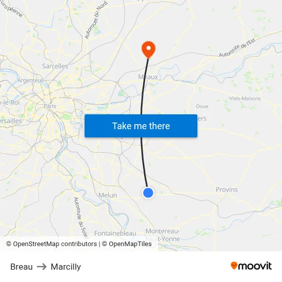 Breau to Marcilly map