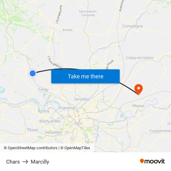 Chars to Marcilly map