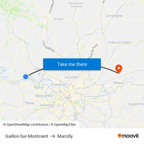 Gaillon-Sur-Montcient to Marcilly map