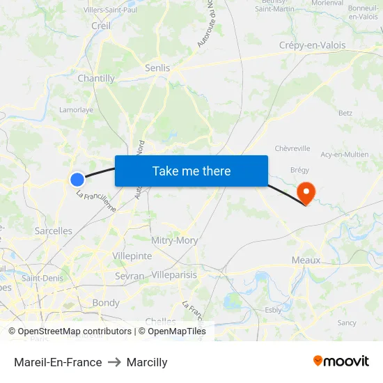 Mareil-En-France to Marcilly map