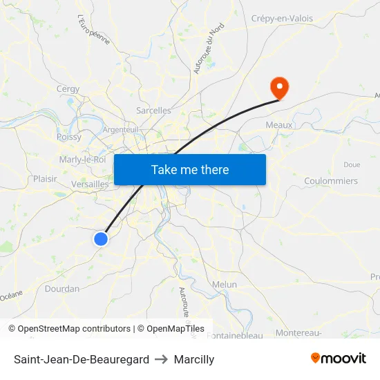 Saint-Jean-De-Beauregard to Marcilly map