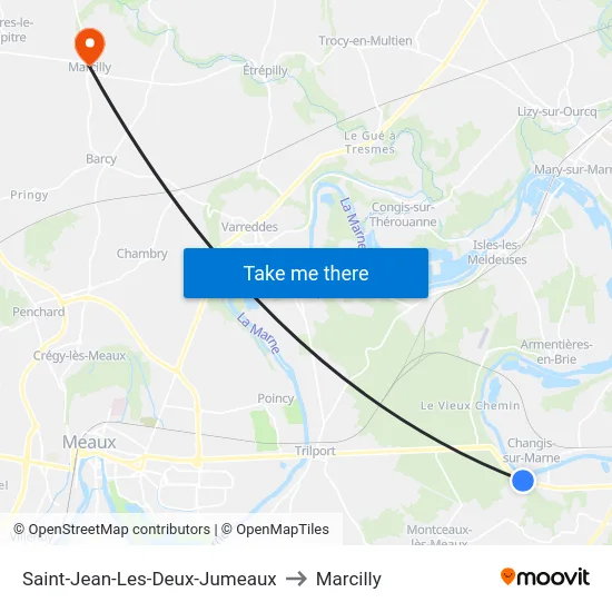 Saint-Jean-Les-Deux-Jumeaux to Marcilly map