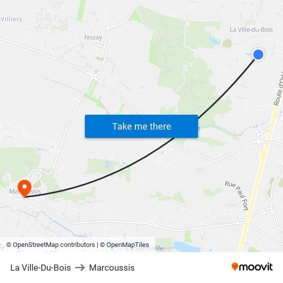 La Ville-Du-Bois to Marcoussis map