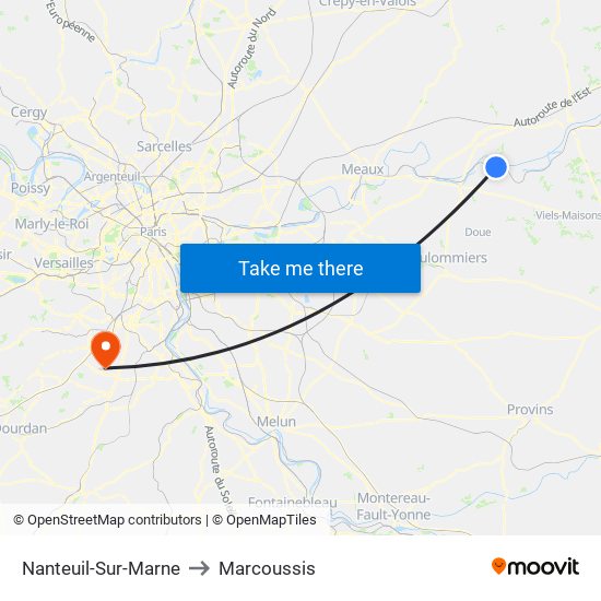 Nanteuil-Sur-Marne to Marcoussis map