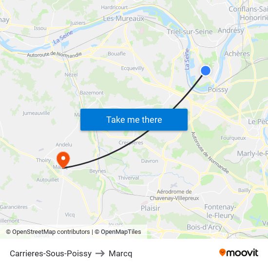 Carrieres-Sous-Poissy to Marcq map