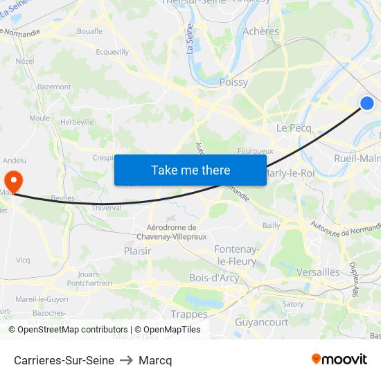 Carrieres-Sur-Seine to Marcq map