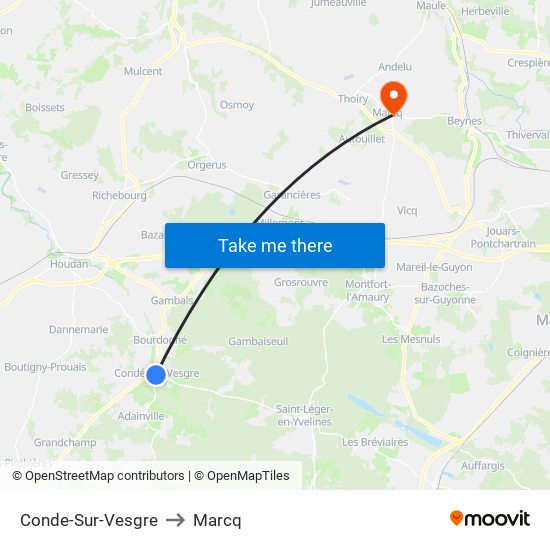 Conde-Sur-Vesgre to Marcq map