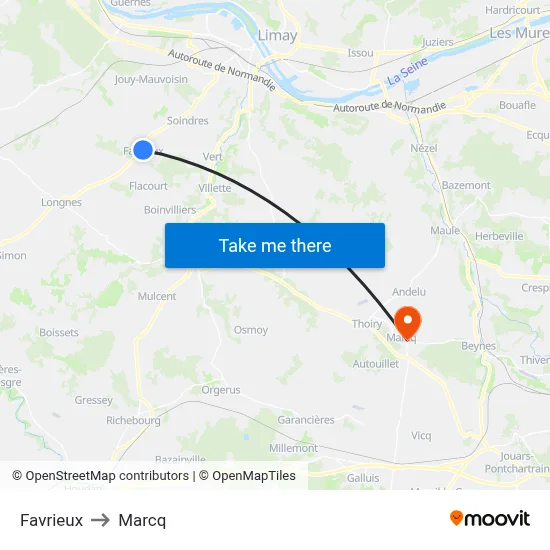 Favrieux to Marcq map