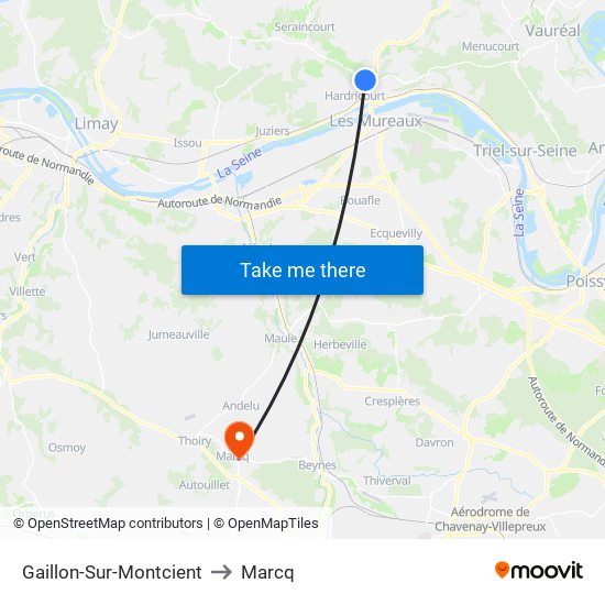 Gaillon-Sur-Montcient to Marcq map