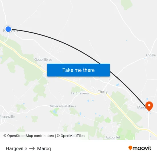 Hargeville to Marcq map
