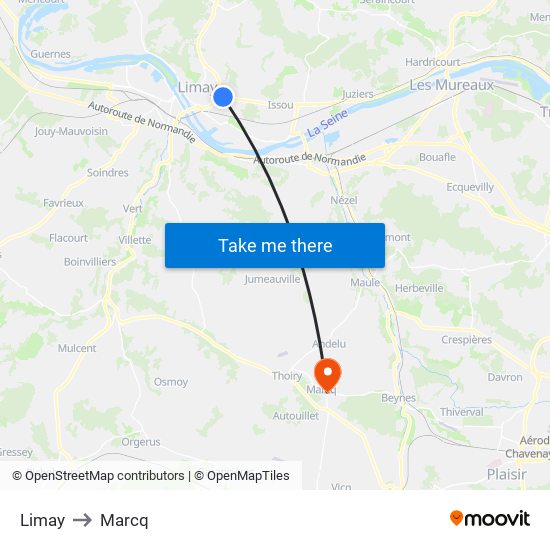 Limay to Marcq map