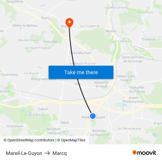 Mareil-Le-Guyon to Marcq map