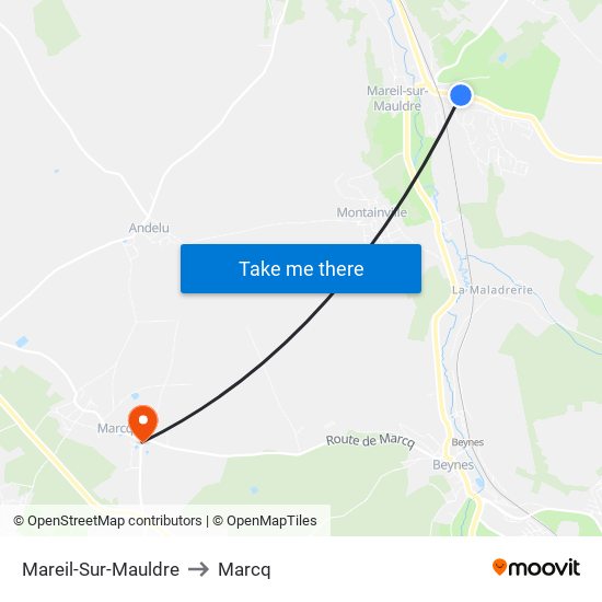 Mareil-Sur-Mauldre to Marcq map