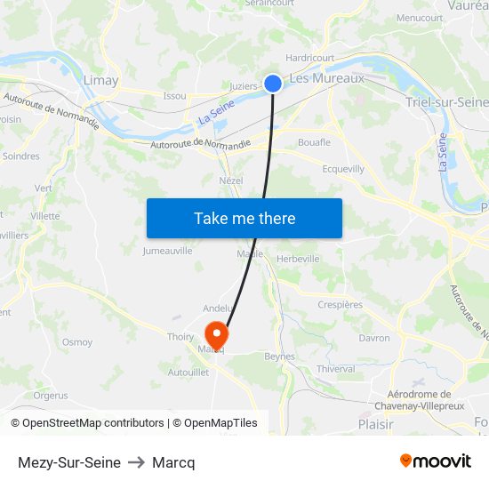 Mezy-Sur-Seine to Marcq map