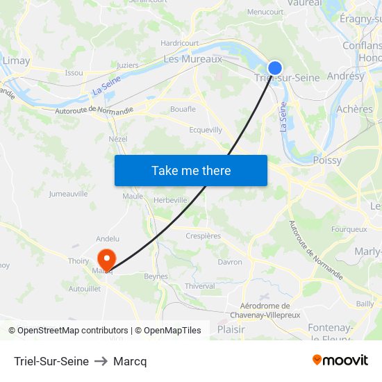 Triel-Sur-Seine to Marcq map