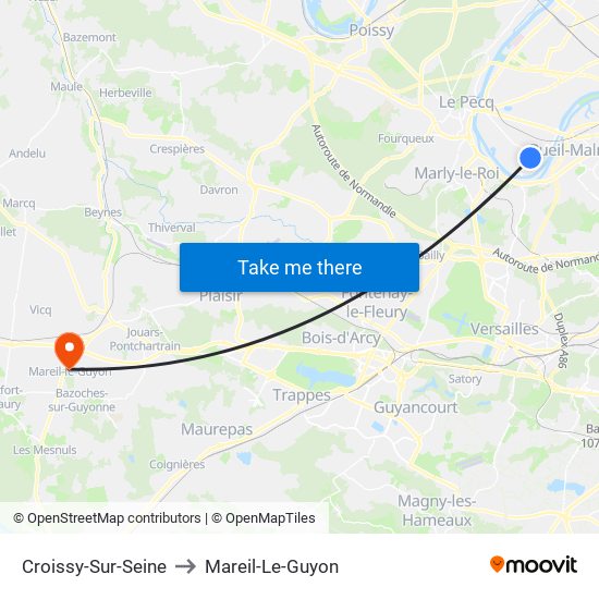 Croissy-Sur-Seine to Mareil-Le-Guyon map