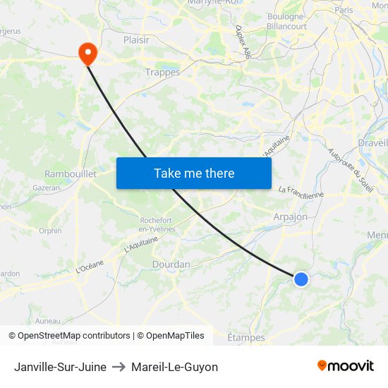 Janville-Sur-Juine to Mareil-Le-Guyon map