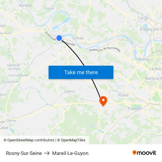 Rosny-Sur-Seine to Mareil-Le-Guyon map