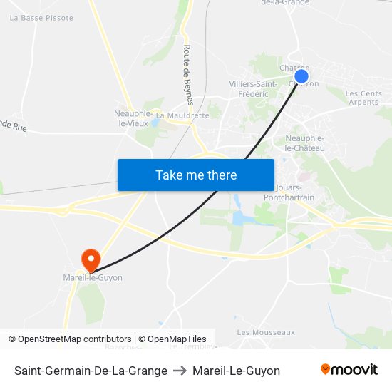 Saint-Germain-De-La-Grange to Mareil-Le-Guyon map
