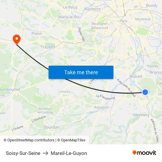 Soisy-Sur-Seine to Mareil-Le-Guyon map