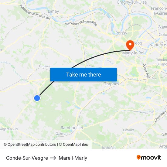 Conde-Sur-Vesgre to Mareil-Marly map