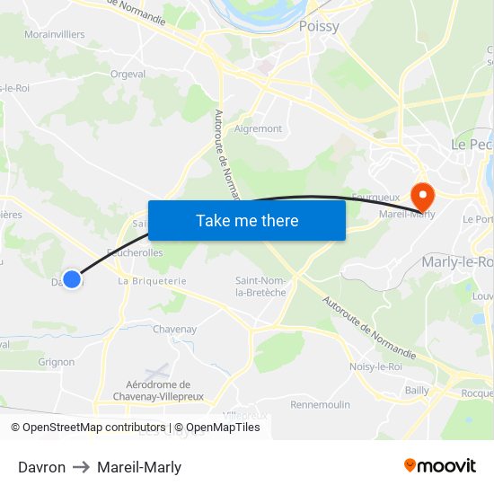Davron to Mareil-Marly map
