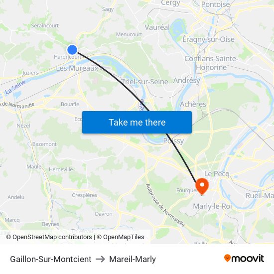 Gaillon-Sur-Montcient to Mareil-Marly map