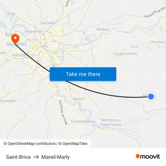 Saint-Brice to Mareil-Marly map