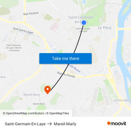 Saint-Germain-En-Laye to Mareil-Marly map