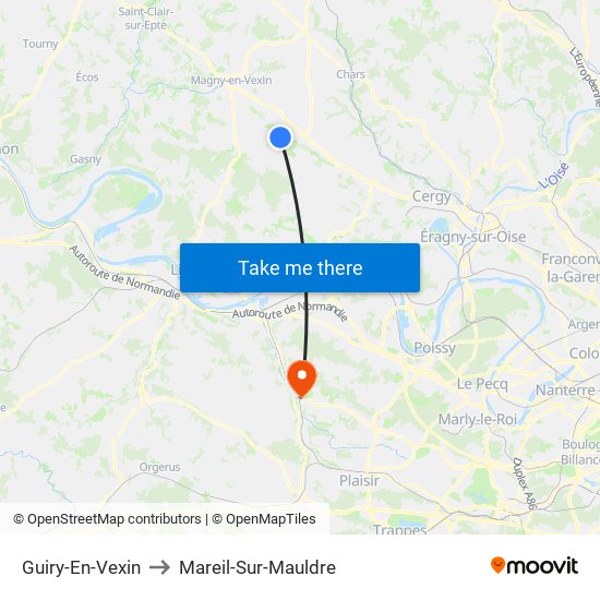 Guiry-En-Vexin to Mareil-Sur-Mauldre map