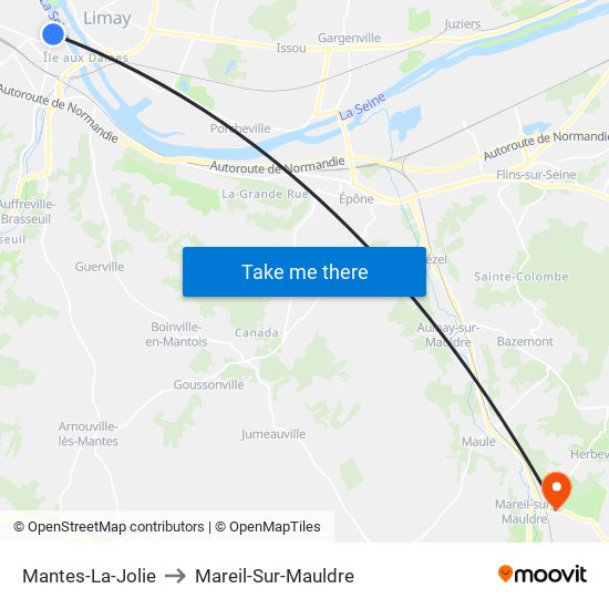 Mantes-La-Jolie to Mareil-Sur-Mauldre map