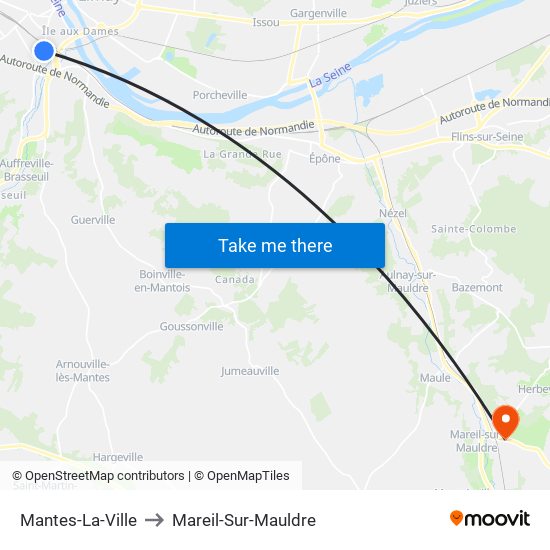 Mantes-La-Ville to Mareil-Sur-Mauldre map