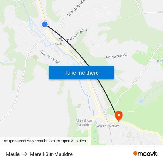 Maule to Mareil-Sur-Mauldre map
