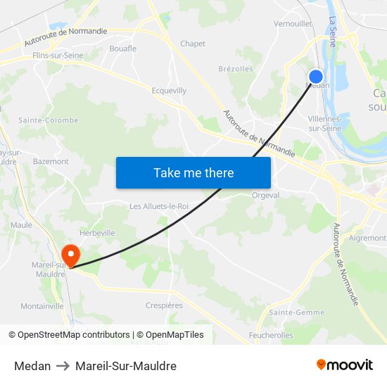 Medan to Mareil-Sur-Mauldre map