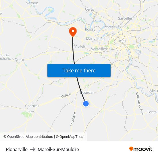 Richarville to Mareil-Sur-Mauldre map