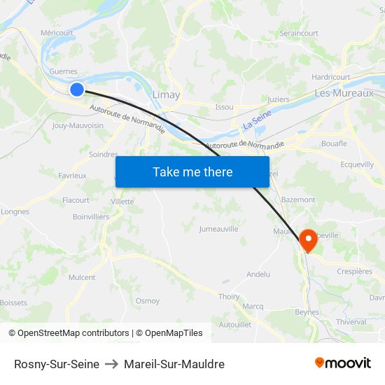 Rosny-Sur-Seine to Mareil-Sur-Mauldre map