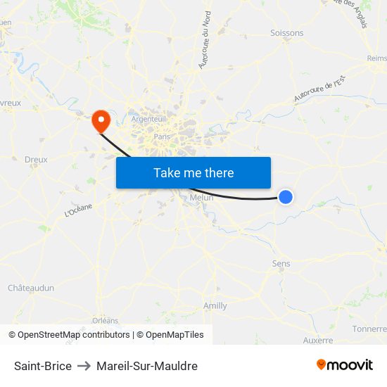Saint-Brice to Mareil-Sur-Mauldre map
