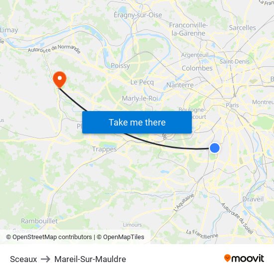 Sceaux to Mareil-Sur-Mauldre map