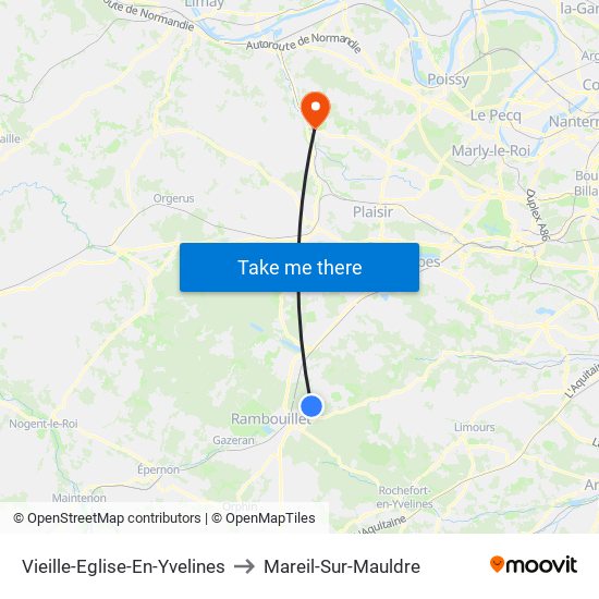 Vieille-Eglise-En-Yvelines to Mareil-Sur-Mauldre map