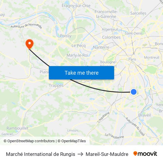 Marché International de Rungis to Mareil-Sur-Mauldre map