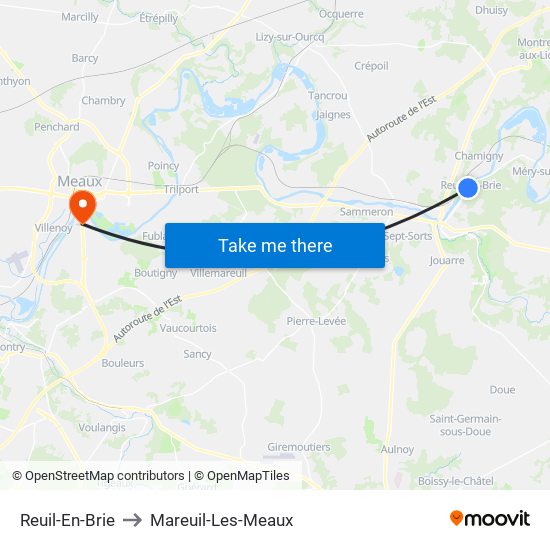 Reuil-En-Brie to Mareuil-Les-Meaux map