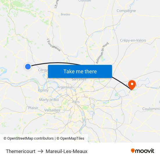 Themericourt to Mareuil-Les-Meaux map
