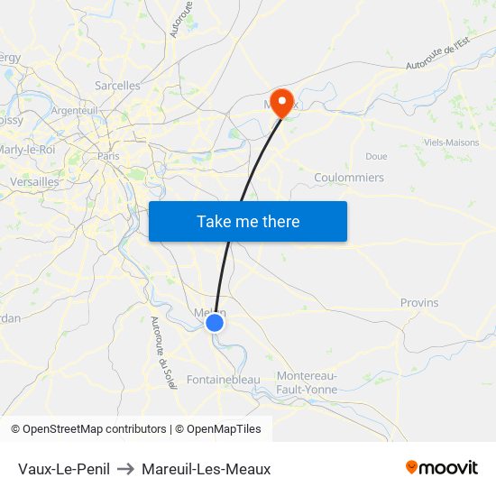 Vaux-Le-Penil to Mareuil-Les-Meaux map